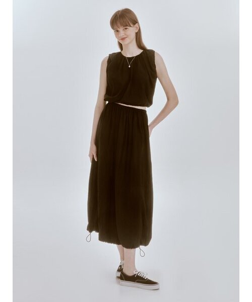 RE_L(リエル)の「Nod string skirt (black)(スカート・レディース・その他・FREE)」の2枚目の写真