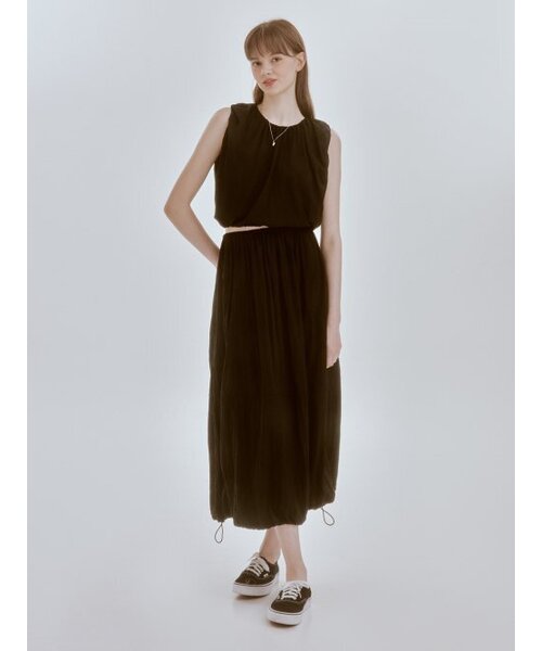 RE_L(リエル)の「Nod string skirt (black)(スカート・レディース・その他・FREE)」の3枚目の写真
