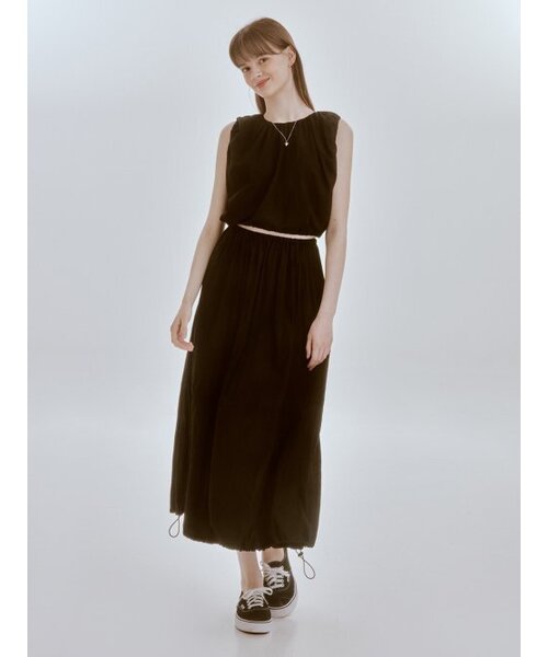 RE_L(リエル)の「Nod string skirt (black)(スカート・レディース・その他・FREE)」の4枚目の写真