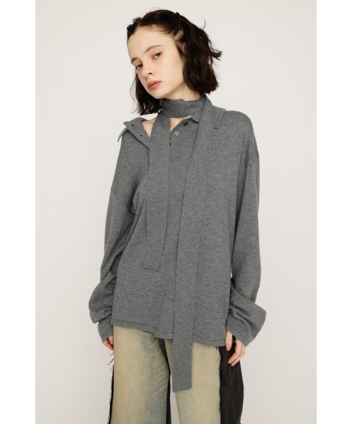 HG KNIT ASYMMETRY TOPS ハイゲージ ニット アシンメトリー HG KNIT ASYMMETRY TOPS ハイゲージニット アシンメトリー トップス 春