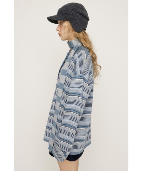 SLY（スライ）の「HG KNIT ASYMMETRY TOPS ハイゲージニット アシンメトリー トップス 春服（ニット/セーター・レディース・杢グレー/ライトイエロー/ブルー系その他・FREE）」の20枚目の写真