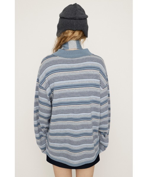 SLY（スライ）の「HG KNIT ASYMMETRY TOPS ハイゲージニット アシンメトリー トップス 春服（ニット/セーター・レディース・杢グレー/ライトイエロー/ブルー系その他・FREE）」の21枚目の写真