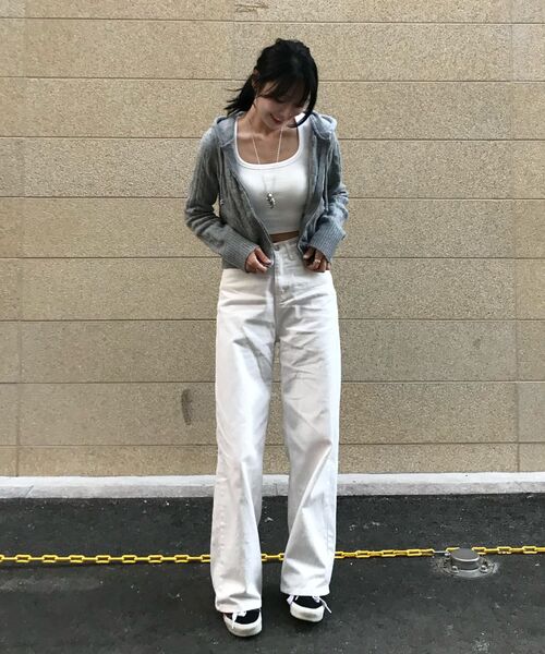 RIDIFI(リディフィ)の「ケーブルニットフードジップアップカーディガン (グレー)(カーディガン/ボレロ・レディース・その他・SMALL)」の3枚目の写真