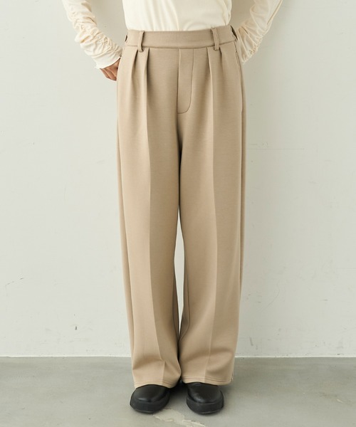 mil（ミル）の「ダンボールスウェット ルーズワイドパンツ【586106】（スウェットパンツ・レディース・ブラック/グレー/ベージュ・FREE/S-Short/S-Regular/M-Short/M-Regular）」の3枚目の写真