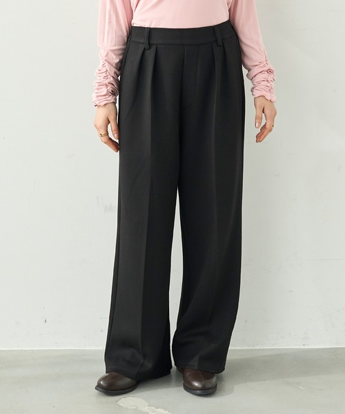 mil（ミル）の「ダンボールスウェット ルーズワイドパンツ【586106】（スウェットパンツ・レディース・ブラック/グレー/ベージュ・FREE/S-Short/S-Regular/M-Short/M-Regular）」の9枚目の写真