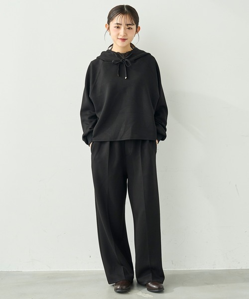 mil（ミル）の「ダンボールスウェット ルーズワイドパンツ【586106】（スウェットパンツ・レディース・ブラック/グレー/ベージュ・FREE/S-Short/S-Regular/M-Short/M-Regular）」の12枚目の写真