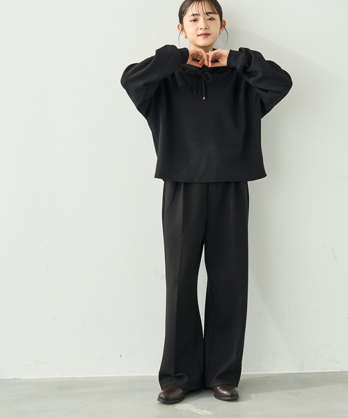 mil（ミル）の「ダンボールスウェット ルーズワイドパンツ【586106】（スウェットパンツ・レディース・ブラック/グレー/ベージュ・FREE/S-Short/S-Regular/M-Short/M-Regular）」の14枚目の写真