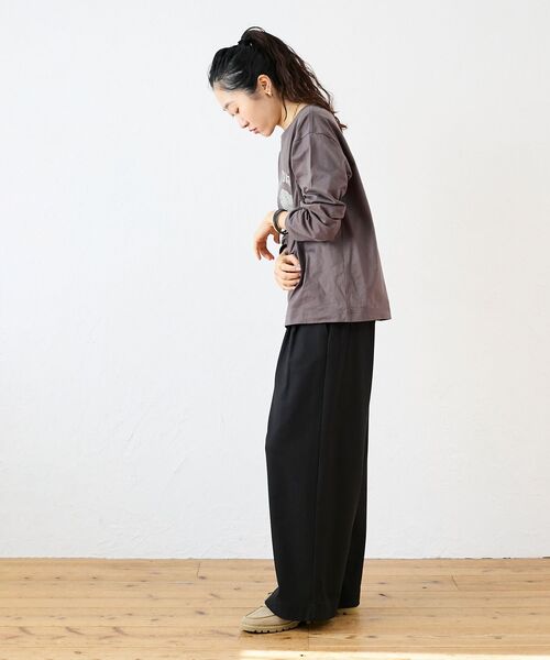 le.coeur blanc（ルクールブラン）の「ヴィンテージライクロゴロングTシャツ（Tシャツ/カットソー・レディース・ダークグレー/オフホワイト・38）」の15枚目の写真