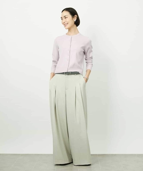 MICHEL KLEIN（ミッシェル・クラン）の「[アンサンブル対応]コンパクトクルーネックカーディガン（その他アウター・レディース・ネイビー/ライラック・38）」の15枚目の写真