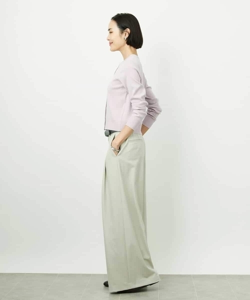 MICHEL KLEIN（ミッシェル・クラン）の「[アンサンブル対応]コンパクトクルーネックカーディガン（その他アウター・レディース・ネイビー/ライラック・38）」の13枚目の写真