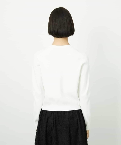 MICHEL KLEIN（ミッシェル・クラン）の「[アンサンブル対応]コンパクトクルーネックカーディガン（その他アウター・レディース・ネイビー/ライラック・38）」の10枚目の写真