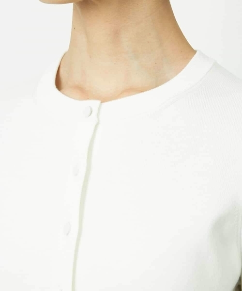 MICHEL KLEIN（ミッシェル・クラン）の「[アンサンブル対応]コンパクトクルーネックカーディガン（その他アウター・レディース・ネイビー/ライラック・38）」の9枚目の写真