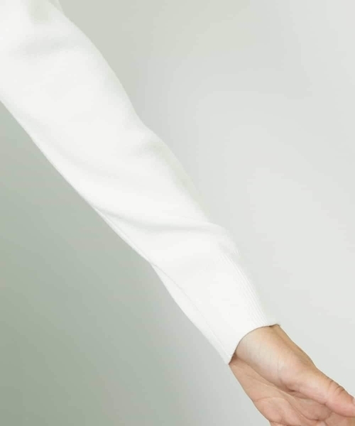 MICHEL KLEIN（ミッシェル・クラン）の「[アンサンブル対応]コンパクトクルーネックカーディガン（その他アウター・レディース・ネイビー/ライラック・38）」の8枚目の写真