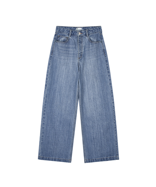 Bb' BENETTON(ビーフラットベネトン)の「ストレートウォッシュデニムパンツ(ライトブルー)(デニムパンツ・レディース・その他・S/M)」の1枚目の写真