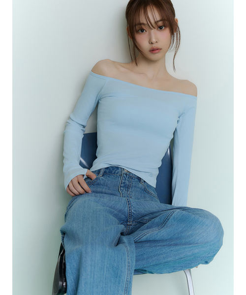 Bb' BENETTON(ビーフラットベネトン)の「ストレートウォッシュデニムパンツ(ライトブルー)(デニムパンツ・レディース・その他・S/M)」の3枚目の写真