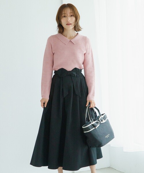 TOCCA(トッカ)の「BLUSH CHARM SKIRT スカート(スカート・レディース・アイボリー系/ピンク系/ブラック系・0/4)」の2枚目の写真
