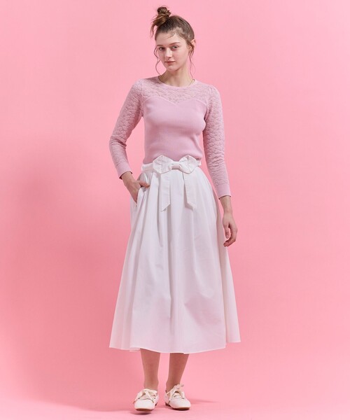TOCCA(トッカ)の「BLUSH CHARM SKIRT スカート(スカート・レディース・アイボリー系/ピンク系/ブラック系・0/4)」の10枚目の写真