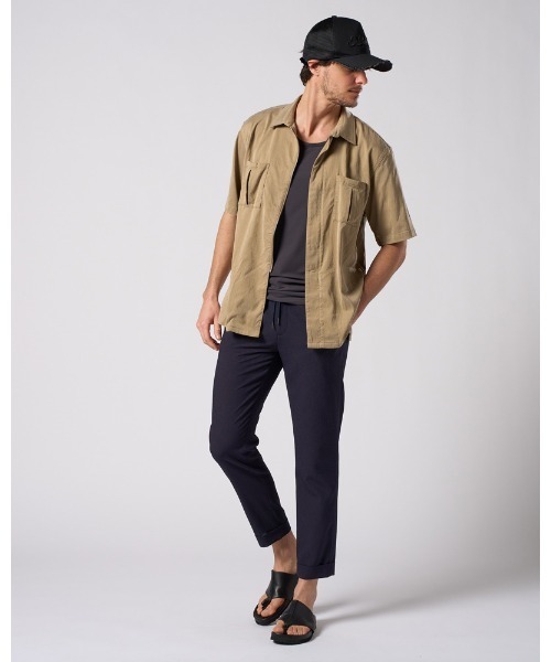 wjk(ダヴルジェイケイ)の「front-zip shirt H/S(シャツ/ブラウス・メンズ・ブラック/ベージュ・SMALL/MEDIUM/LARGE/X-LARGE)」の17枚目の写真