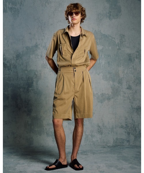 wjk(ダヴルジェイケイ)の「front-zip shirt H/S(シャツ/ブラウス・メンズ・ブラック/ベージュ・SMALL/MEDIUM/LARGE/X-LARGE)」の21枚目の写真