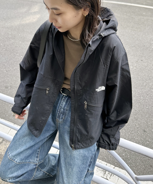 THE NORTH FACE（ザノースフェイス）の「《追加》【THE NORTH FACE/ ザノースフェイス】Short Compact Jacket（ナイロンジャケット・レディース・ブラック/アイボリー/カーキ・LARGE）」の9枚目の写真