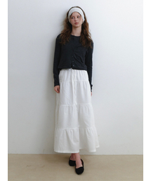 KINDABABY（カインダベイビー）の「long cancan skirt - white（スカート）」