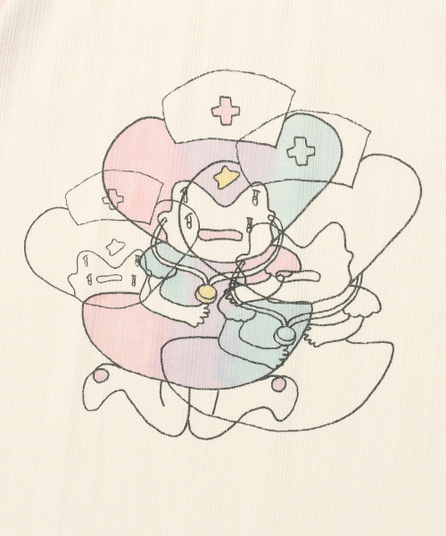 NICE GHOST CLUB（ナイスゴーストクラブ）の「MIMICHAN CRYING FFOME TEE_IVORY(NG2FMFT593C)（Tシャツ/カットソー・レディース・アイボリー・FREE）」の4枚目の写真