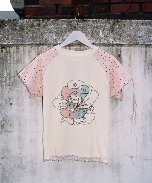 NICE GHOST CLUB（ナイスゴーストクラブ）の「MIMICHAN CRYING FFOME TEE_IVORY(NG2FMFT593C)（Tシャツ/カットソー・レディース・アイボリー・FREE）」の6枚目の写真