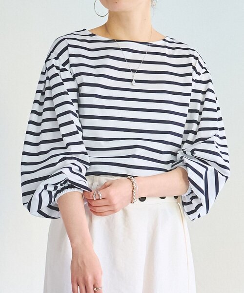 パフスリーブボーダープルオーバー（Tシャツ/カットソー）｜BEARDSLEY