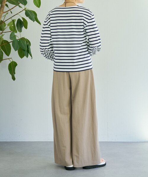 BEARDSLEY（ビアズリー）の「パフスリーブボーダープルオーバー（Tシャツ/カットソー・レディース・ホワイト・FREE）」の9枚目の写真