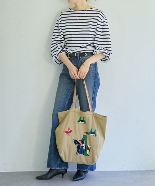 BEARDSLEY（ビアズリー）の「パフスリーブボーダープルオーバー（Tシャツ/カットソー・レディース・ホワイト・FREE）」の14枚目の写真