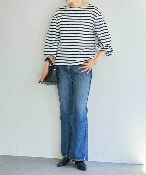 BEARDSLEY（ビアズリー）の「パフスリーブボーダープルオーバー（Tシャツ/カットソー・レディース・ホワイト・FREE）」の21枚目の写真