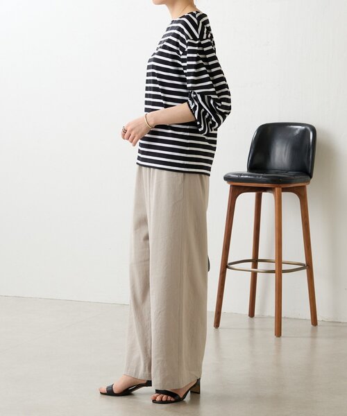 BEARDSLEY(ビアズリー)の「パフスリーブボーダープルオーバー(Tシャツ/カットソー・レディース・ホワイト/ブラック・FREE)」の17枚目の写真