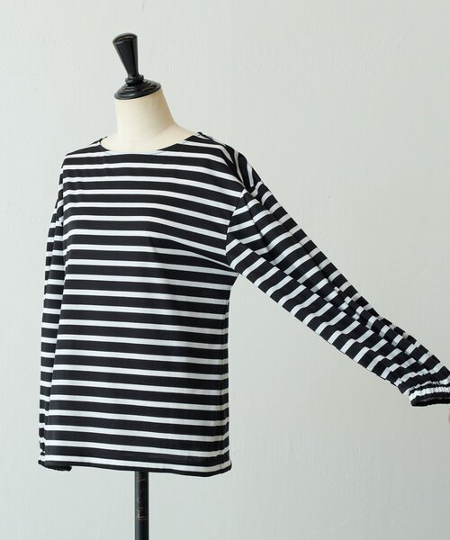 BEARDSLEY(ビアズリー)の「パフスリーブボーダープルオーバー(Tシャツ/カットソー・レディース・ホワイト/ブラック・FREE)」の22枚目の写真