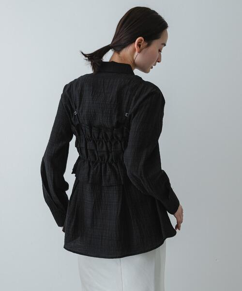 SENSE OF PLACE by URBAN RESEARCH（センスオブプレイスバイアーバンリサーチ）の「シャーリングビスチェセットシャツ（シャツ/ブラウス・レディース・ブラック/ミント/ホワイト系その他・ONE）」の19枚目の写真