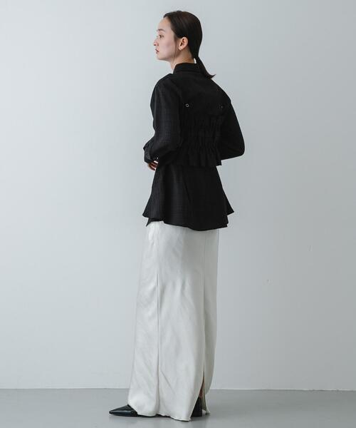 SENSE OF PLACE by URBAN RESEARCH（センスオブプレイスバイアーバンリサーチ）の「シャーリングビスチェセットシャツ（シャツ/ブラウス・レディース・ブラック/ミント/ホワイト系その他・ONE）」の21枚目の写真