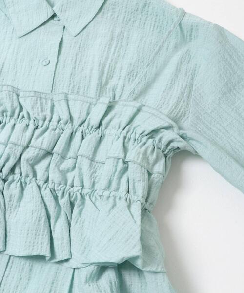 SENSE OF PLACE by URBAN RESEARCH（センスオブプレイスバイアーバンリサーチ）の「シャーリングビスチェセットシャツ（シャツ/ブラウス・レディース・ブラック/ミント/ホワイト系その他・ONE）」の15枚目の写真
