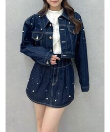 dazzlin | パールデニムショートジャケット(デニムジャケット)