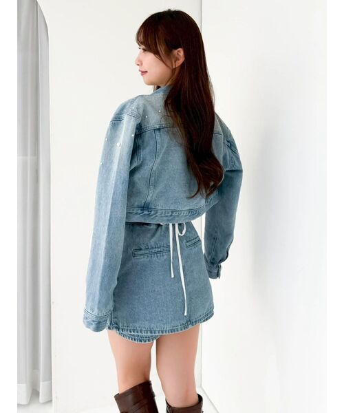 dazzlin(ダズリン)の「パールデニムショートジャケット(デニムジャケット・レディース・ブルー/インディゴブルー・FREE)」の10枚目の写真