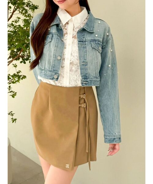 dazzlin(ダズリン)の「パールデニムショートジャケット(デニムジャケット・レディース・ブルー/インディゴブルー・FREE)」の13枚目の写真