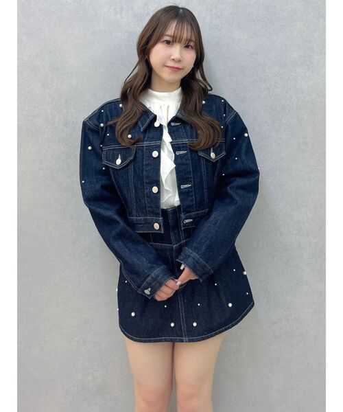 dazzlin(ダズリン)の「パールデニムショートジャケット(デニムジャケット・レディース・ブルー/インディゴブルー・FREE)」の16枚目の写真