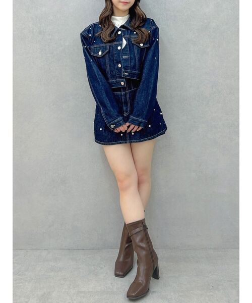 dazzlin(ダズリン)の「パールデニムショートジャケット(デニムジャケット・レディース・ブルー/インディゴブルー・FREE)」の18枚目の写真