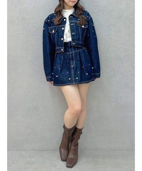 dazzlin(ダズリン)の「パールデニムショートジャケット(デニムジャケット・レディース・ブルー/インディゴブルー・FREE)」の19枚目の写真