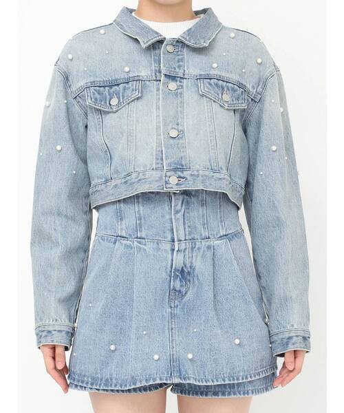 dazzlin(ダズリン)の「パールデニムショートジャケット(デニムジャケット・レディース・ブルー/インディゴブルー・FREE)」の21枚目の写真