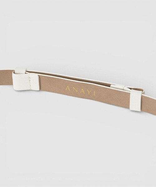 ANAYI（アナイ）の「トライアングルバックルベルト（ベルト・レディース・ベージュ/ブラック/ライトピンク/オフホワイト・FREE）」の6枚目の写真