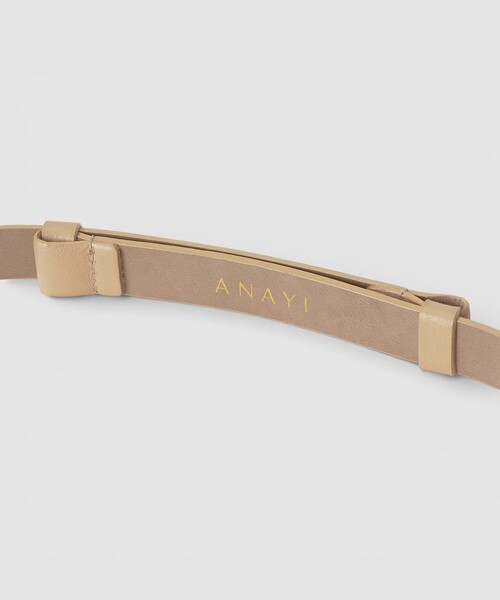 ANAYI（アナイ）の「トライアングルバックルベルト（ベルト・レディース・ベージュ/ブラック/ライトピンク/オフホワイト・FREE）」の9枚目の写真