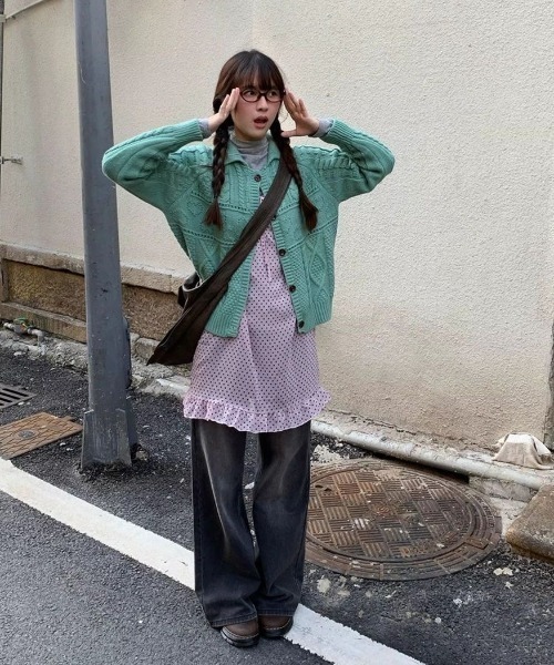 LADY LIKE(レディライク)の「ドット柄胸リボンシアーキャミワンピース(ワンピース・レディース・ピンク・M)」の8枚目の写真