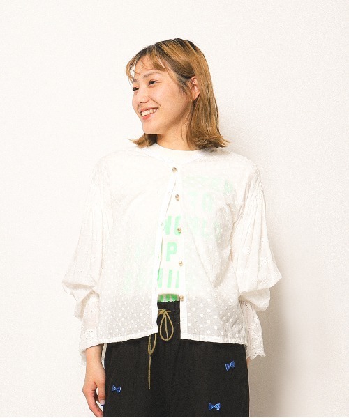 GO TO HOLLYWOOD(ゴートゥーハリウッド)の「Dot Loan Blouse(シャツ/ブラウス・レディース・ホワイト/ブラック・L/M)」の7枚目の写真