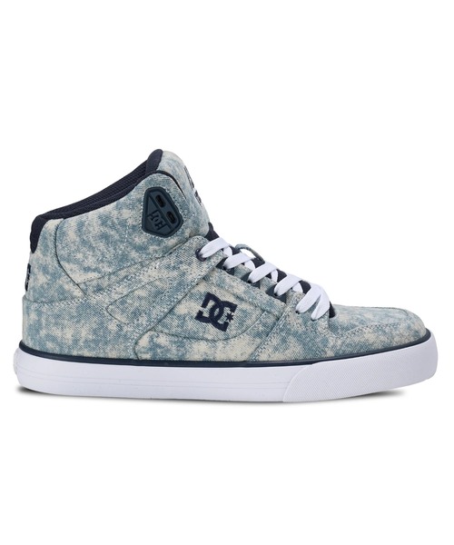 DC SHOES（ディーシーシューズ）の「DC SHOES メンズ PURE HIGH-TOP TX SE フットウェア スニーカー 【2026年春夏モデル】/DCブリーチ加工柄ハイカットスニーカー（スニーカー・メンズ・ブルー系その他・23cm/23.5cm/24cm/24.5cm/25cm/25.5cm/26cm/26.5cm/27cm/27.5cm/28cm/28.5cm/29cm/30cm）」の6枚目の写真
