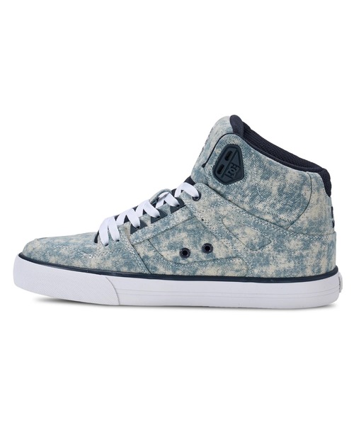 DC SHOES（ディーシーシューズ）の「DC SHOES メンズ PURE HIGH-TOP TX SE フットウェア スニーカー 【2026年春夏モデル】/DCブリーチ加工柄ハイカットスニーカー（スニーカー・メンズ・ブルー系その他・23cm/23.5cm/24cm/24.5cm/25cm/25.5cm/26cm/26.5cm/27cm/27.5cm/28cm/28.5cm/29cm/30cm）」の5枚目の写真