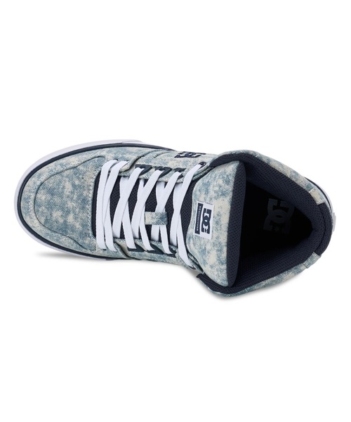 DC SHOES（ディーシーシューズ）の「DC SHOES メンズ PURE HIGH-TOP TX SE フットウェア スニーカー 【2026年春夏モデル】/DCブリーチ加工柄ハイカットスニーカー（スニーカー・メンズ・ブルー系その他・23cm/23.5cm/24cm/24.5cm/25cm/25.5cm/26cm/26.5cm/27cm/27.5cm/28cm/28.5cm/29cm/30cm）」の4枚目の写真